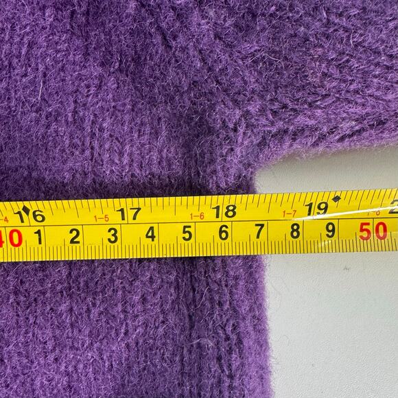 Vintage Eddie Bauer USA Sweater Women's Purple Shetland Wool Medium  Gorpcore - Picture 3 of 9